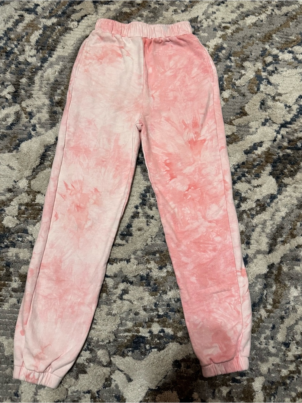 Allfenix Women's Pink Tie-Dye Jogger Pants - Cozy Elastic Waist